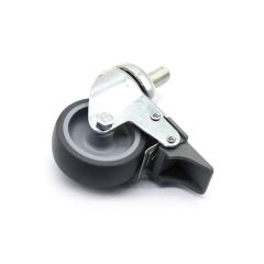 KOTAČ SIVI/PP  80/24 S VILICOM OKRETNI KOČNICA VIJAK M12X25 MAX. 70kg TELLURE ROTA