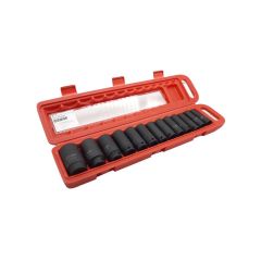 KLJUČEVI NASADNI GARNITURA 1/2" IMPACT DUŽI 12-KUT 10,13,16,17,18,19,21,23,24,27,30,32,36m PVC KOFER