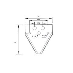 NOŽ STRIŽNE KOSE BCS 76x90x2mm  58027096