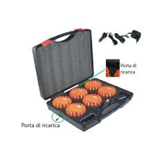 GARNITURA ROTIR LED SOS LAMPI 6/1 FI.105mm MAGNET I KUKA KOFER+PUNJAČ AMA