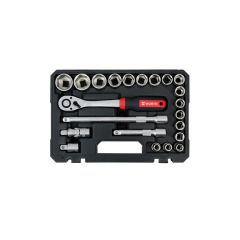 KLJUČEVI NASADNI GARNITURA 1/2" 10-32mm 22-DIJELNA 6-KUT REDSTRIPE WURTH