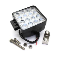 LAMPA RADNA KVADRATNA LED 48W (16X3W), 9/32V, 3840 LUMENA, 6000-6500K, VODOOTPORNO ALUMINIJSKO KUĆIŠ