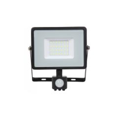 REFLEKTOR LED IP65 SA PIR SENZOROM 30W 6400K 2400LM SAMSUNG ČIP 5 GODINA GARANCIJE CRNO KUĆ. V-TAC