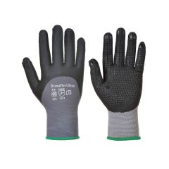 RUKAVICE DERMI FLEX ULTRA PLUS PORTWEST PU A353 CRNE S GRANULAMA VEL. 9