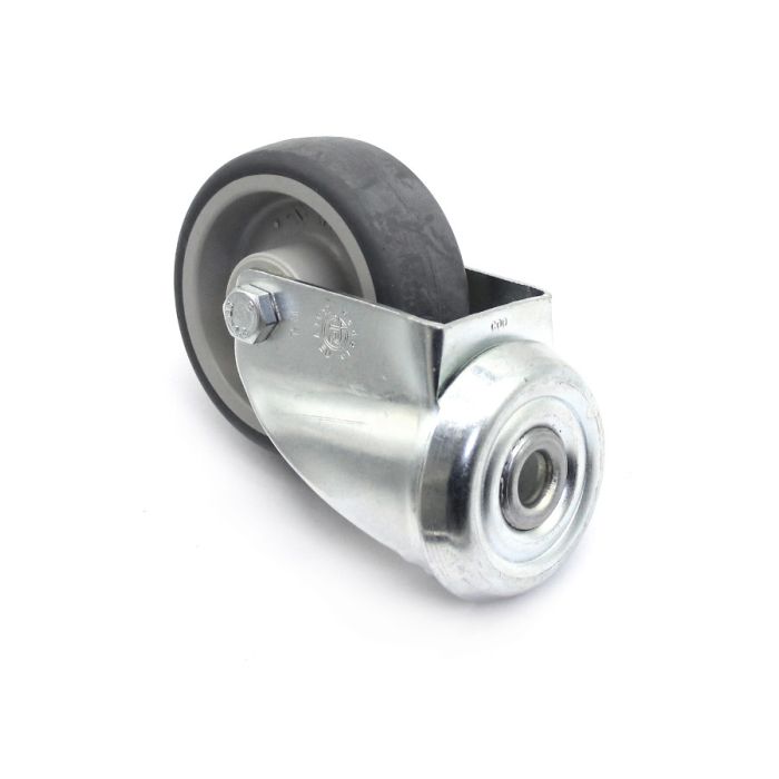 KOTAČ SIVI/PP 100/30 S VILICOM OKRETNI RUPA FI12mm MAX. 100kg TELLURE ROTA