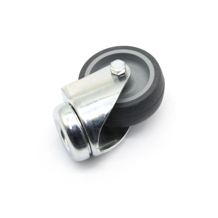 KOTAČ SIVI/PP  50/18 MAX.40 kg OKRETNI RUPA FI.10mm TELLURE ROTA