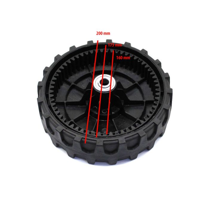 KOTAČ KOSILICE AMA RT531 200/55mm S LEŽAJEM FI.12/56mm 61 ZUB