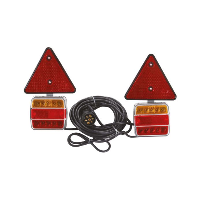 LAMPA STOP L+D LED NARAN/CRV, MAGNET 7,5M GARN. S KATADIOP.  (ŽMIGAVAC,POZICIJA,STOP) 12/24V 95X105