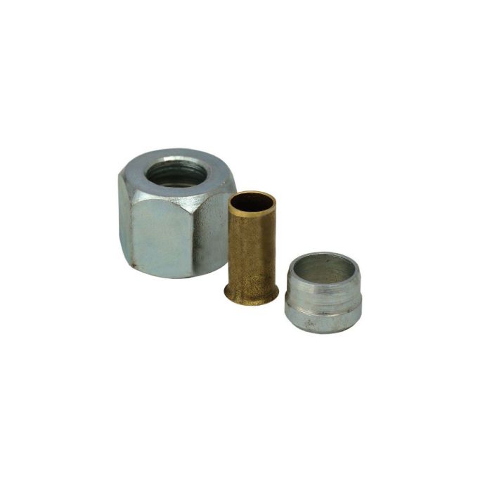 PRIKLJUČAK METALNI CRIJEVA ZRAKA 6/8mm S MATICOM I PRSTENOM