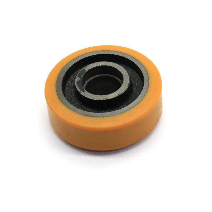 KOTAČ ZA VILIČAR PU/ČELIK-CRNI 125X38/40 FI.35mm ZA LEŽAJ 6202 MAX.600/450kg STABILIZACIJSKI TELLURE