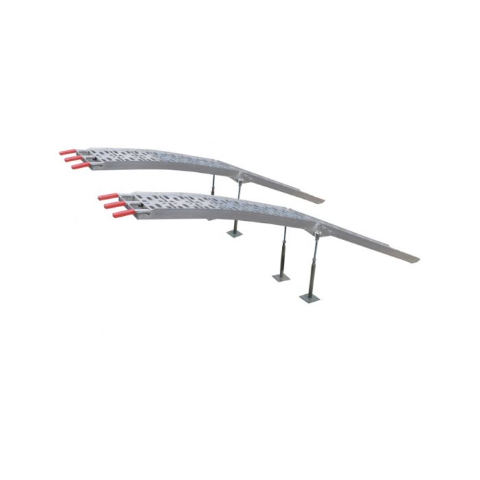 RAMPA UTOVARNA ZA TRAKTORSKE KOSILICE ALUMINIJSKA MAX.1360kg/par 226X30 SKLOPIVE 4X PODUPORNE NOGE
