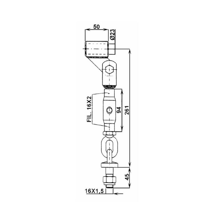 ŠPANER POLUGE HIDRAULIKE KUBOTA,ISEKI16X1,5mm