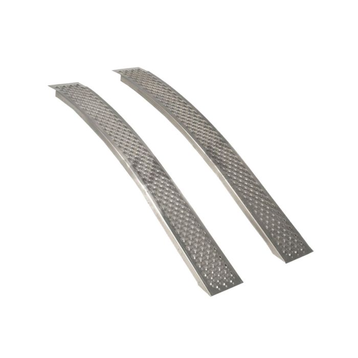 RAMPA UTOVARNA ZA TRAKTORSKE KOSILICE ALUMINIJSKA MAX.400kg/par 150X20 ZAKRIVLJENA NON-SLIP 7,5kg