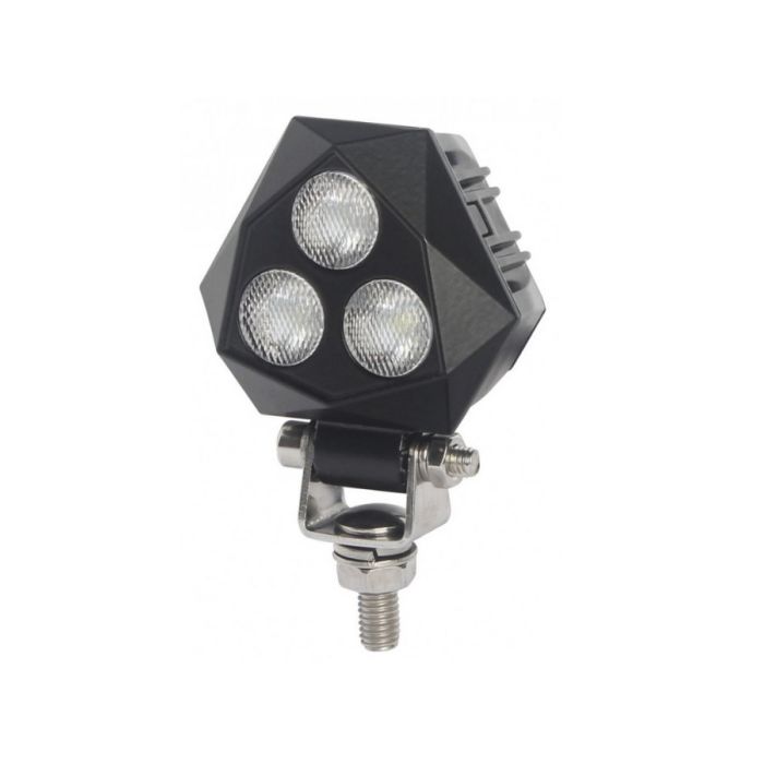 LAMPA RADNA TROKUT LED 9W (3X3W), 12/24V, 911 LUM., VODOOTPORNO ALUMINIJSKO KUĆIŠTE IP67, 67X57X40mm