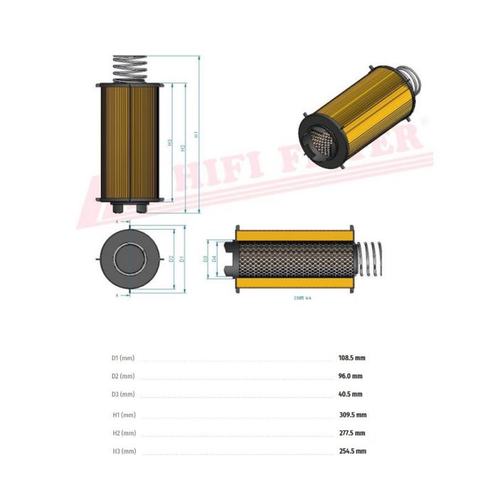 FILTER HIDRAULIKE SH 66209 HIFI FRANCE (AL169573)