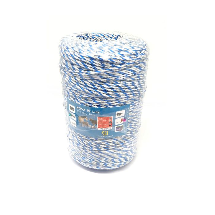 ŽICA ZA PASTIR 9X0,20SS, 3,00Ohm/m, PREKIDNA SILA 100kg, 400M NOVA LINE