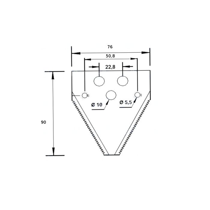 NOŽ STRIŽNE KOSE BCS 76x90x2mm  58027096