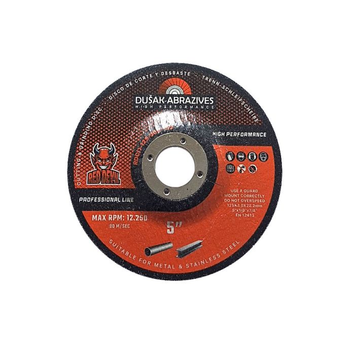 PLOČA REZNA ZA METAL 125X3,0X22,22 A46R-BF INOX RED DEVIL