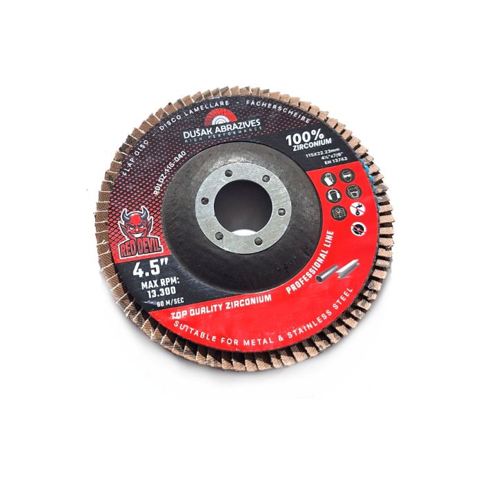 LAMELNI BRUSNI DISK 115X22 Z 40 INOX/METAL KOSI RED DEVIL HIGH PERFORMANCE