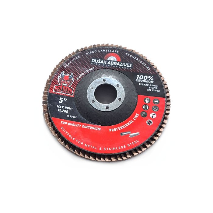 LAMELNI BRUSNI DISK 125X22 Z 40 INOX/METAL KOSI RED DEVIL HIGH PERFORMANCE
