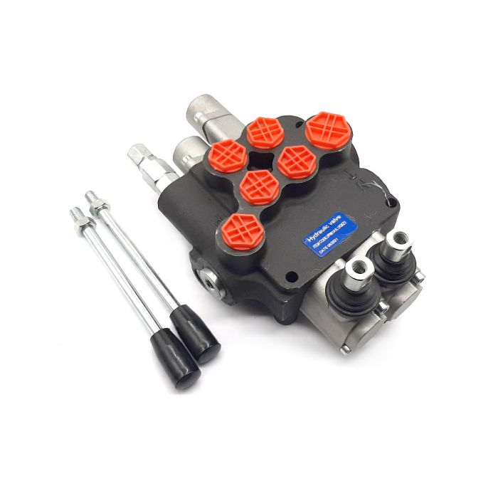 RAZVODNIK HIDRAULIKE 2 RUČICE, PROTOK 80 l/min, 1/2" - 3/8" 1A1-L12